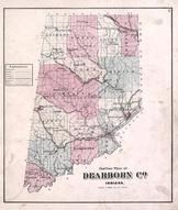 Dearborn County Outline Map, Dearborn County 1875